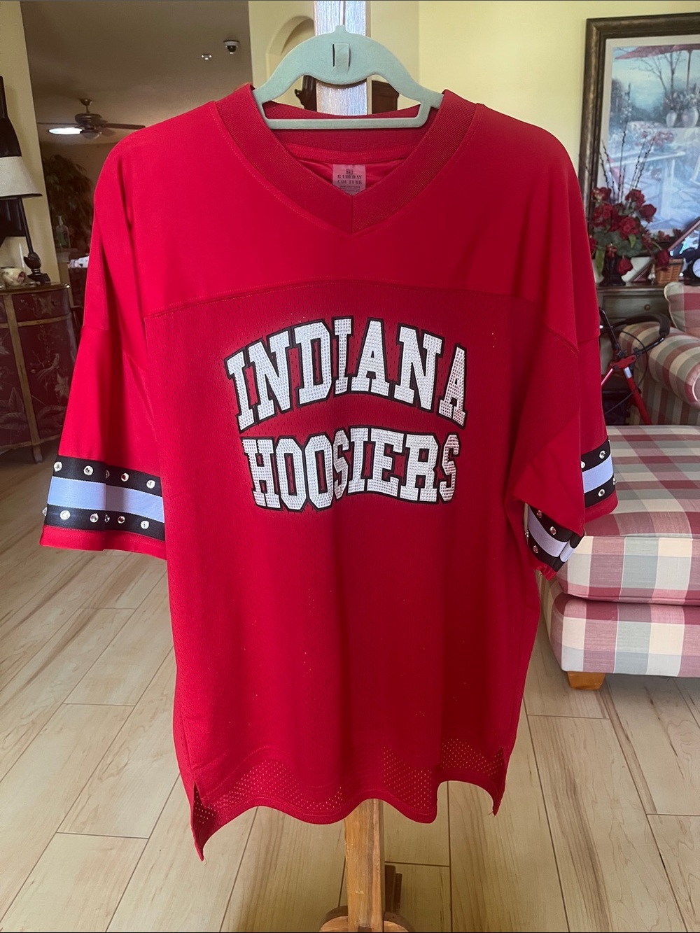Indiana Hoosiers ladies Red Short Sleeve Jersey Top large
